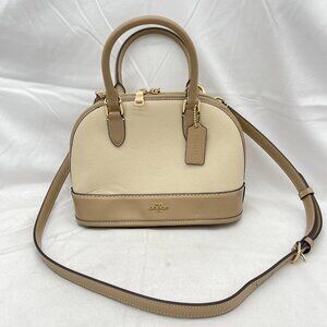 Coach Sabrina Colorblock Satchel Crossbody Ivory